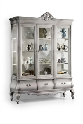 Vitrina de madera Lujo Armario Clásico Mueble Italiano Armarios