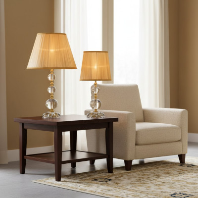 Lámpara de pie de cristal moderna, lámpara de mesa de lujo, lámpara de diseño de escritorio.
