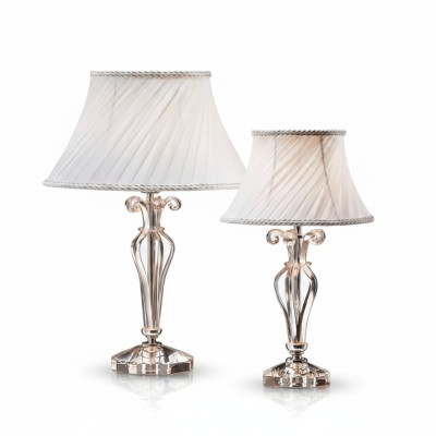Clásica lámpara de mesa blanca en estilo candelabro de cristal Nueva