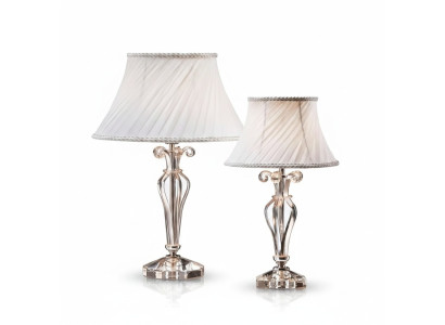 Clásica lámpara de mesa blanca en estilo candelabro de cristal Nueva