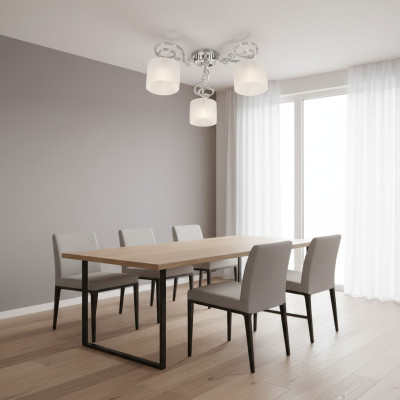 Lámpara colgante de cristal blanco candelabro lámpara colgante lámpara de techo