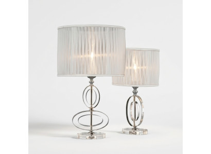 Lámpara de mesa clásica con candelabro de cristal