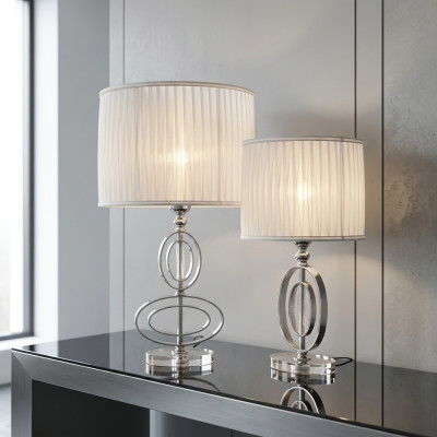Lámpara de mesa blanca Lámpara de araña de cristal Clásico Candelabro de araña