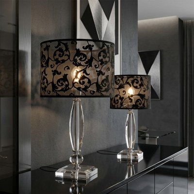 Lámpara de mesa estilo antiguo, lámpara de mesa de candelabro lámpara de mesa lámparas de cristal lámpara