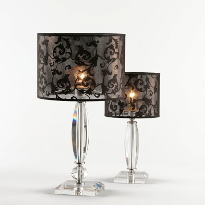 Lámpara de mesa estilo antiguo, lámpara de mesa de candelabro lámpara de mesa lámparas de cristal lámpara