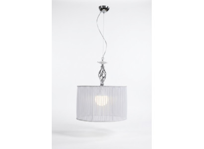 Elegante lámpara de techo blanca con pantalla de candelabro colgante nueva.