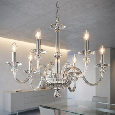 Candelabro de cristal Lámpara de araña Lámpara de techo Lámpara de araña