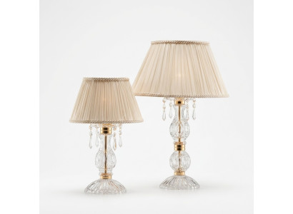 Estilo antiguo Lámpara de mesa Beige Lámpara de mesa Candelabro Cristal Lámparas de mesa