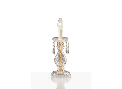 Lámpara de mesa elegante estilo antiguo decoración de lujo lámpara de vela de cristal