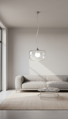 Moderna lámpara colgante transparente candelabro de techo diseño.