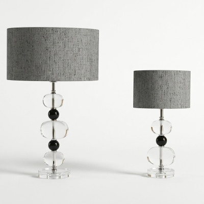 Lámpara de mesa elegante Lámpara gris Iluminación moderna Lámpara de mesa nueva