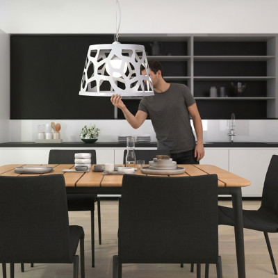 Diseñador de lujo Lámpara de techo de araña moderna blanca de lujo Estilo de lámpara de lujo.