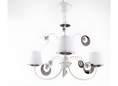 Lámpara de techo de lujo de 3 luces candelabro Art déco blanco nuevo