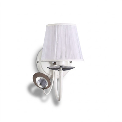 Candelabro de pared blanco, lámpara de lujo de diseñador, candelabro de estilo clásico.