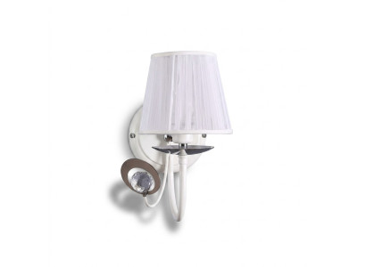 Candelabro de pared blanco, lámpara de lujo de diseñador, candelabro de estilo clásico.
