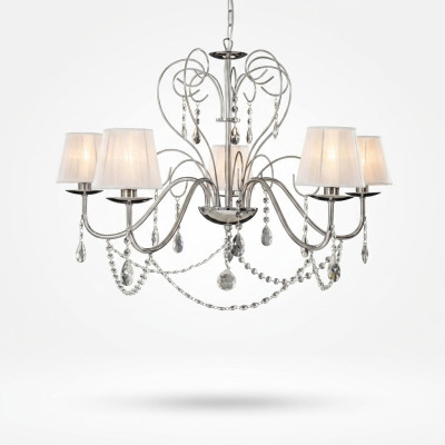 Lámpara de araña de cristal elegante, estilo de lámpara de araña de cristal colgante de techo.