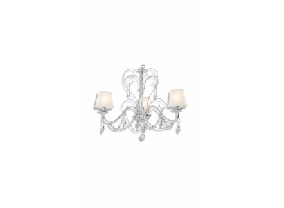 Lámpara colgante de cristal de lujo Elegante candelabro de techo con 3 lámparas.