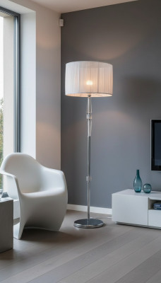 Elegante soporte de lámpara de pie Lujoso soporte de lámpara Plateado 180 cm
