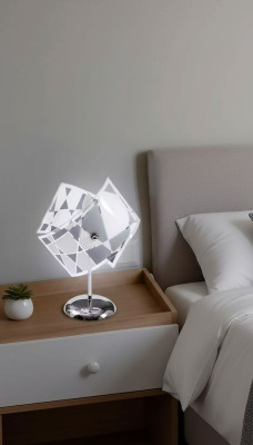 Lámpara de mesa elegante Moderna Lámpara de cristal gris Nuevo