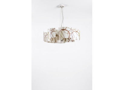 Lámpara de techo contemporánea estilo candelabro blanco. Bonita luminaria.