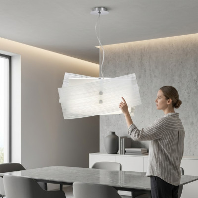 Moderno candelabro oscilante blanco con 2 lámparas elegante lámpara de techo
