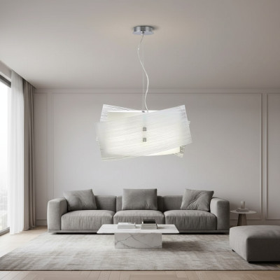 Moderno candelabro oscilante blanco con 2 lámparas elegante lámpara de techo
