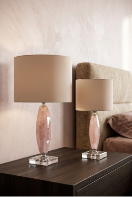 Clásica lámpara de mesa de cristal beige candelabro lámpara de escritorio lámpara de oficina.