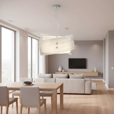 Lámpara de techo elegante clásica blanca con candelabro colgante de 2 x lámparas nuevo.