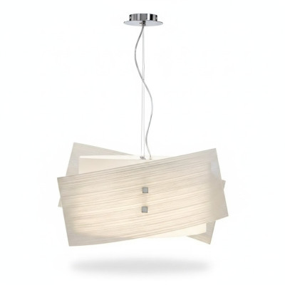 Lámpara de techo elegante clásica blanca con candelabro colgante de 2 x lámparas nuevo.