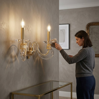 Lámpara de pared clásica Lámpara de araña Lámpara de pared Lámpara Lámpara de cristal