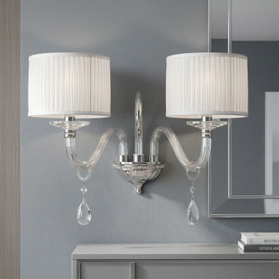 Elegante lámpara de pared Lámpara de pared clásica Lámpara de pie de pared Blanca Nueva