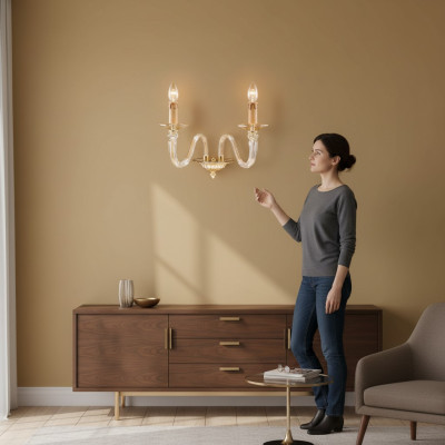 Lámpara de pared Luster de coronas de luz Aplique de pared Lámpara de araña Lámparas de pared Lámpara de cristal