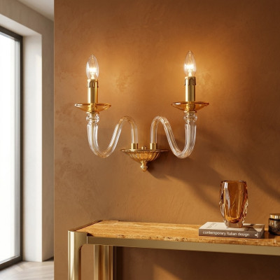 Lámpara de pared Luster de coronas de luz Aplique de pared Lámpara de araña Lámparas de pared Lámpara de cristal