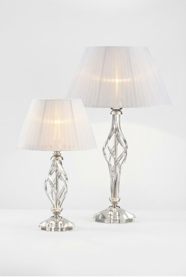 Lámpara de mesa estilo antiguo lámpara de mesa con cristal, lámpara de araña.