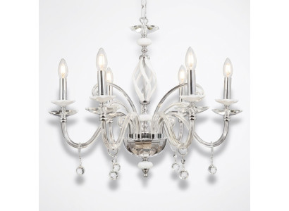 Lámpara de techo de lujo, blanco, candelabro, lámpara de techo, lámpara de araña, lámpara de cristal.