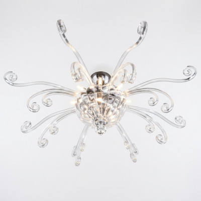 Lámpara de techo de araña de cristal de lujo candelabro de techo lustre.