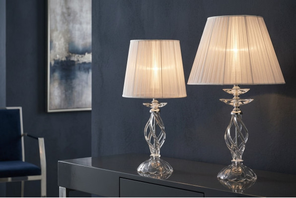 Diseñador lámpara de pie de cristal blanco estilo antiguo de araña lámpara de mesa.