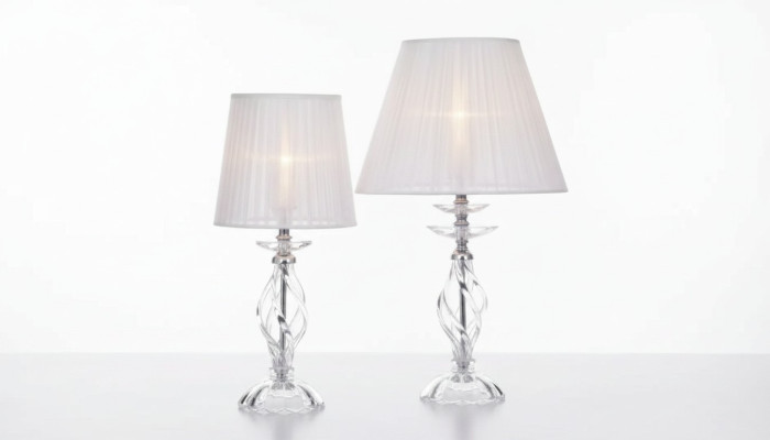 Diseñador lámpara de pie de cristal blanco estilo antiguo de araña lámpara de mesa.