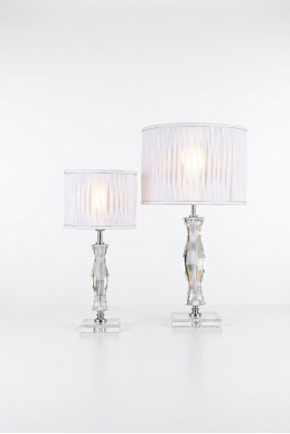 Lámpara de cristal con brillo, lámpara de mesa blanca, lámpara de mesilla de noche, nuevo, lámpara de escritorio.