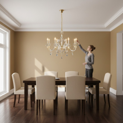 Candelabro de cristal Luster Colgante Lámpara Lámpara de techo ¡Demonios!
