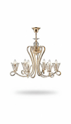 Lujoso candelabro de cristal Lámpara colgante Candelabro Lámpara de techo