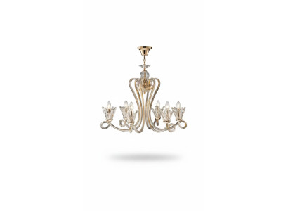 Lujoso candelabro de cristal Lámpara colgante Candelabro Lámpara de techo