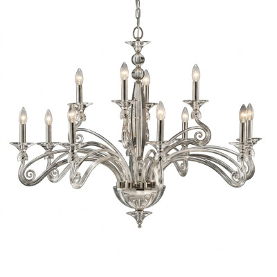 Lámpara de techo de araña Lujoso candelabro de cristal Lámpara colgante