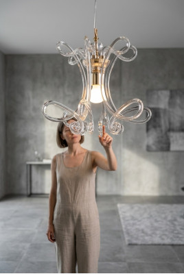 Lámpara de techo de lujo, candelabro, lámpara de techo, lámpara de araña, lámpara de cristal.