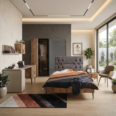 Dormitorio Muebles Juveniles Habitación Infantil Cama Armario 4 piezas.