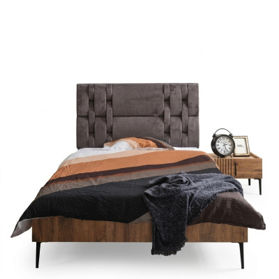 Dormitorio de lujo, mesita de noche, camas, cama, conjunto completo de 2 piezas, diseño de mobiliario.