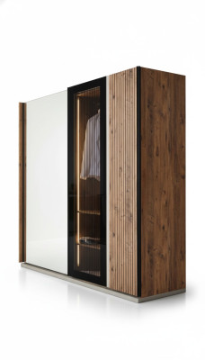 Armario moderno de lujo de madera armarios vidrio elegante dormitorio
