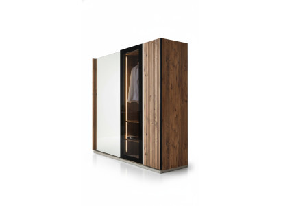 Armario moderno de lujo de madera armarios vidrio elegante dormitorio