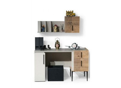 Conjunto completo de muebles de oficina con estilo, estantes de alta calidad, escritorio de madera nuevo.