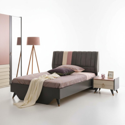 Lujo dormitorio mesita de noche camas cama conjunto completo diseño decoración